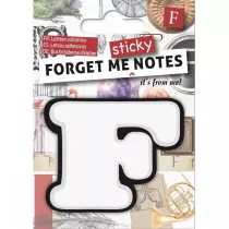 If Forget me sticky. Notes kart samoprzylepne litera F