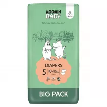 Muumi Baby Moomin Baby, Pieluszki 5 Maxi (10-16 kg), Eko Big Pack 60 szt.