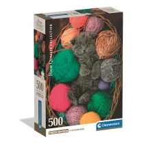 Puzzle 500 Compact Fluffy Kitten 35617 Clementoni