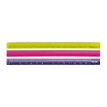 Milan Linijka plastikowa tr�jk�tna kolorowa 15 cm