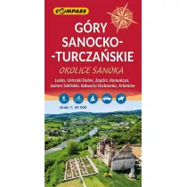 G�ry Sanocko-Turcza�skie. Okolice Sanoka mapa skala 1 : 50 000
