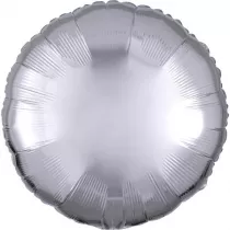 Amscan Balon foliowy metalik srebrny okr�g�y 43cm