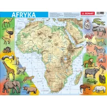 Puzzle ramkowe 72 el. Afryka mapa fizyczna Demart