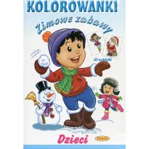 Dzieci. Zimowe zabawy. Kolorowanki