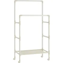 Songmics Stojcy wieszak na ubrania 162 cm ecru