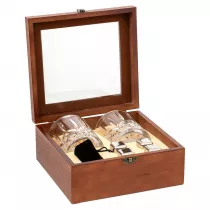 Secret de Gourmet Zestaw do whisky w drewnianym pudeku