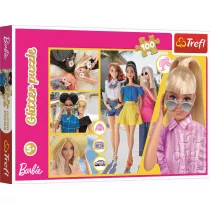Puzzle 100 el. Glitter Brokatowa Barbie Trefl