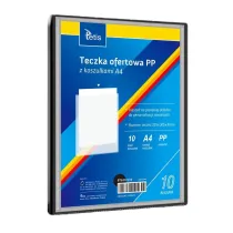 Tetis Teczka ofertowa A4 PP + 10 koszulek czarna