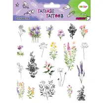 Tatua�e zmywalne Flowers HAPPY COLOR
