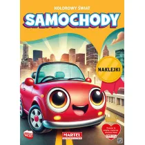 Kolorowanka Kolorowy wiat. Samochody z naklejkami