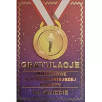 Yeku Karnet Urodziny medal damskie