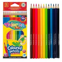 Patio Kredki owkowe Colorino Kids heksagonalne wymazywalne z gumk 12 szt.