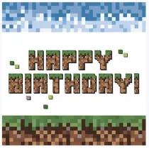 Serwetka papierowa 3 warstwowa 33x33 cm Happy Birthda op.20 szt. POL-MAK SDOG045201