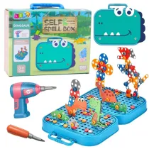 Zestaw do sk�cania DIY dinozaury 228el. LeanToys