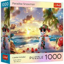 Puzzle 1000 USA Collection: Paradise Snowman Trefl