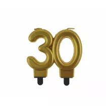 Godan �wieczka liczba 30 URODZINY metaliczna B&C 8cm