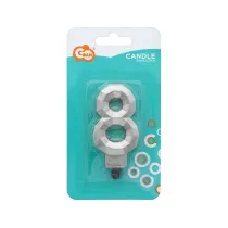 Godan �wieczka Cyfra 8 - Diament metalik 7.6cm