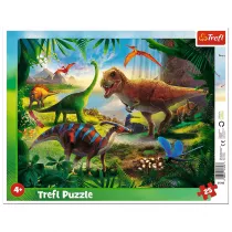 Puzzle ramkowe 25 el. Dinozaury Trefl