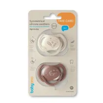 Babyono Smoczki symetryczne silikonowe 18 m+ 2 szt.