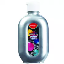 Farba plakatowa 300ml KEYROAD metaliczna srebrna 300 ml