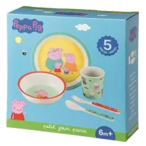 Petit Jour Paris Zestaw naczy� i sztu�c�w �winka Peppa 5 el.