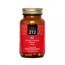 Labs212 Witamina B2 (fosforan ryboflawiny + ryboflawina) Suplement diety 60 kaps.