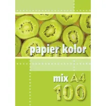 Kreska, papier kolorowy A4, 100 kartek, 80 g/m2, wielokolorowy