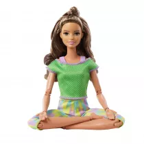 Barbie Lalka Made to Move Zielone ubranko GXF05 Mattel