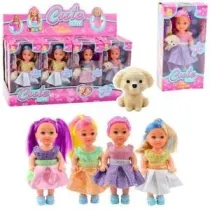 Laleczka mini w sukience 12cm MIX Leantoys