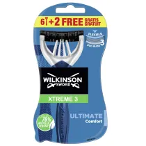 Wilkinson Xtreme3 Ultimate Plus jednorazowe maszynki do golenia dla mczyzn 8 szt.