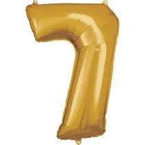 Amscan Balon foliowy cyfra 7 z�ota 57x86cm