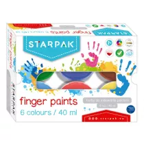 Starpak Farby do malowania palcami 448008 6 kolorw