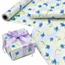 PaperHit Papier ozdobny Niebieskie Kwiaty X-Strong 35cmx20m