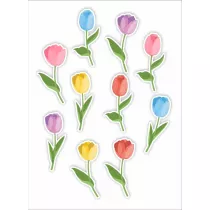 LearnHow Dekoracje okienne dwustronne - Tulipany 03 10 szt.