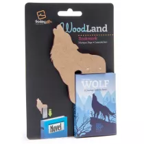 Thinking Gifts Zakadka drewniana do ksiki WoodLand - wilk czarny