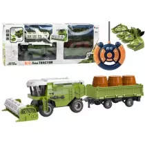 Kombajn RC z przyczep� zielony LeanToys
