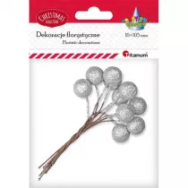 Titanum Drucik z kulk� brokatow� srebrna 15 mm