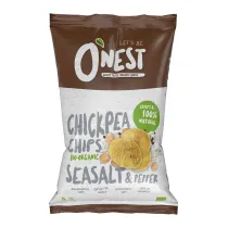 Onest Chipsy z ciecierzycy z sol morsk i pieprzem czarnym 75 g Bio