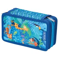 Herlitz Pi�rnik potr�jny z wyposa�eniem Jungle Safari