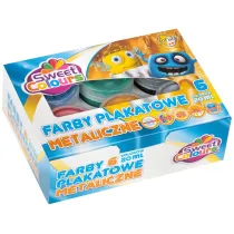 Sweet colours Farby plakatowe metaliczne 6 x 20 ml