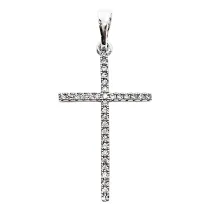 Zawieszka Krzy�yk z Cyrkoniami 28x16mm
