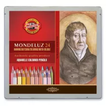 Koh-I-Noor Kredki akwarelowe Mondeluz w metalowym opakowaniu 24 kolorw