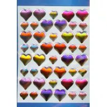 Avery Zweckform Naklejki folia 3D - Serca