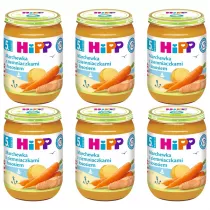 Hipp Marchewka z ziemniaczkami i ososiem po 5. miesicu zestaw 6 x 190 g