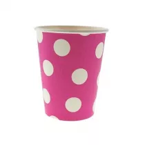 Godan Kubki papierowe w groszki 270ml 6 szt.
