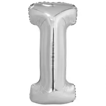 Amscan Balon foliowy litera I srebrna 40,5x86cm
