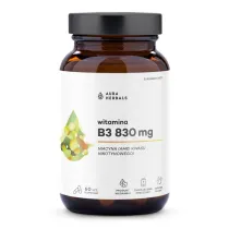Aura Herbals Witamina B3 830 mg, niacyna Suplement diety 60 kaps.