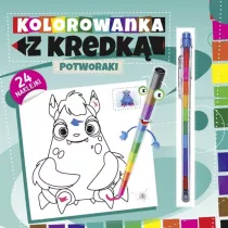 Kolorowanka z kredk. Potworaki