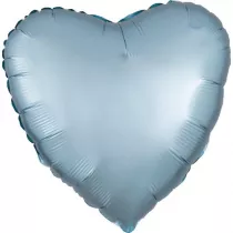 Amscan Balon foliowy Lustre Pastel niebieski serce 43cm