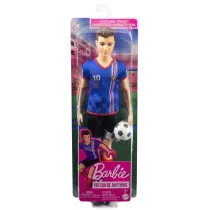 Lalka Barbie Ken Pi�karz niebieska koszulka Mattel